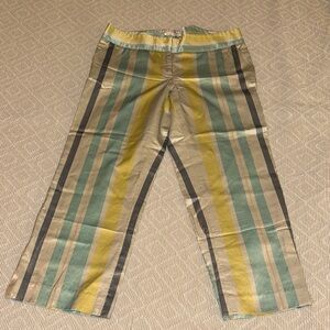 How & Wen Striped Lightweight Women’s Cropped Pants